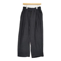 si si si comfort　ラミーリネン タイ パンツ ブラック レディース スースースー【中古】5-0921T∞