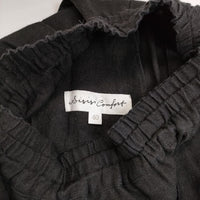 si si si comfort　ラミーリネン タイ パンツ ブラック レディース スースースー【中古】5-0921T∞
