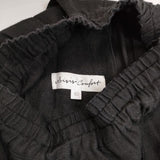 si si si comfort　ラミーリネン タイ パンツ ブラック レディース スースースー【中古】5-0921T∞