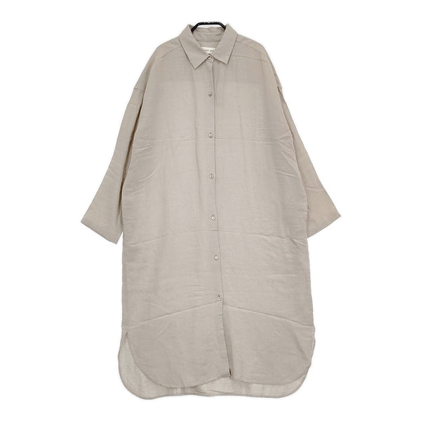evam eva bamboo linen E241T096 定価39600円 サイズM ワンピース 24SS ベージュ レディース エヴァムエヴァ【中古】5-0514M♪
