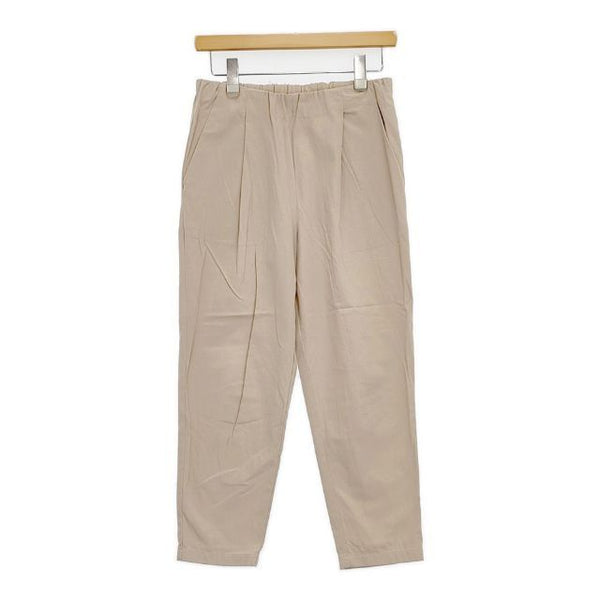 evam eva narrow tuck pants E221T022 定価20900円 コットン イージー パンツ ベージュ レディース エヴァムエヴァ【中古】5-0830G∞