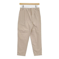 evam eva narrow tuck pants E221T022 定価20900円 コットン イージー パンツ ベージュ レディース エヴァムエヴァ【中古】5-0830G∞