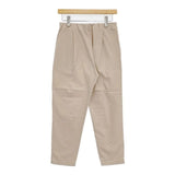 evam eva narrow tuck pants E221T022 定価20900円 コットン イージー パンツ ベージュ レディース エヴァムエヴァ【中古】5-0830G∞