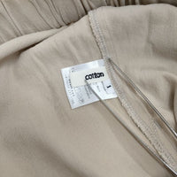 evam eva narrow tuck pants E221T022 定価20900円 コットン イージー パンツ ベージュ レディース エヴァムエヴァ【中古】5-0830G∞