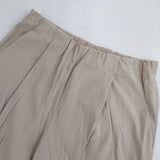 evam eva narrow tuck pants E221T022 定価20900円 コットン イージー パンツ ベージュ レディース エヴァムエヴァ【中古】5-0830G∞