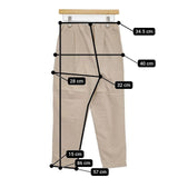 evam eva narrow tuck pants E221T022 定価20900円 コットン イージー パンツ ベージュ レディース エヴァムエヴァ【中古】5-0830G∞