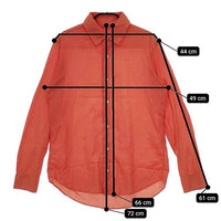 ARTS&SCIENCE コットン レギュラーカラーシャツ 031-U655-032 長袖シャツ オレンジ レディース アーツ&サイエンス【中古】5-0726M∞