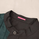 POLS プリーツシャツ 定価28600円 ロング ブラウス シャツ ブラック レディース ポルス MARUMAN 丸萬【中古】5-1106M∞