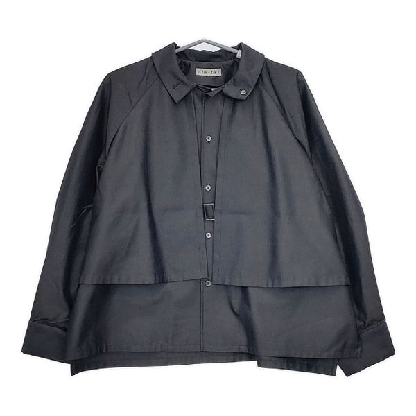 to-te Hole Tuck Ballon JK ベルト付き ホールタックバルーン ジャケット ネイビー レディース ツテ【中古】5-0726M∞