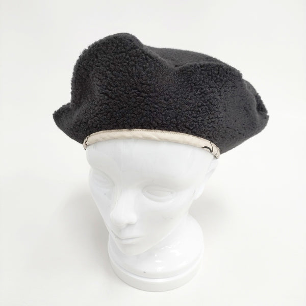 frankygrow フリース ボア サイズ2 帽子 ベレー帽 ブラック レディース フランキーグロウ【中古】5-1021T◎