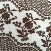 45R/45rpm 5037233 カットワーク×天竺キャミソール 定価18000円 刺繍 日本製 コットン カットソー ホワイト ブラウン レディース フォーティーファイブアールピーエム【中古】5-0617S△
