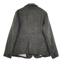 YAECA 153051 ウールリネン グレンチェック テーラードジャケット グレー レディース ヤエカ【中古】5-0814T∞