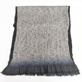 JURGEN LEHL J0181ESF01 シルクコットン グラデーション マフラー ストール ホワイト ブラック レディース ヨーガンレール【中古】5-0605M◎