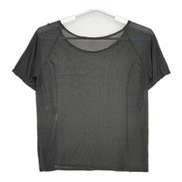 JURGEN LEHL J0134UB911 シルク パワーネット シアー  半袖Ｔシャツ カットソー チャコールグレー レディース ヨーガンレール【中古】5-0617S△