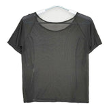 JURGEN LEHL J0134UB911 シルク パワーネット シアー  半袖Ｔシャツ カットソー チャコールグレー レディース ヨーガンレール【中古】5-0617S△