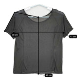 JURGEN LEHL J0134UB911 シルク パワーネット シアー  半袖Ｔシャツ カットソー チャコールグレー レディース ヨーガンレール【中古】5-0617S△