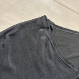 JURGEN LEHL J0134UB911 シルク パワーネット シアー  半袖Ｔシャツ カットソー チャコールグレー レディース ヨーガンレール【中古】5-0617S△