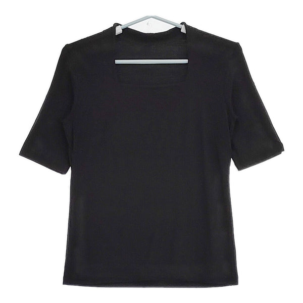 L'EQUIPE スクエアネック B1241UBL436 サイズ38 半袖Ｔシャツ カットソー ブラック レディース レキップ【中古】5-0617S△