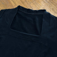 L'EQUIPE スクエアネック B1241UBL436 サイズ38 半袖Ｔシャツ カットソー ブラック レディース レキップ【中古】5-0617S△