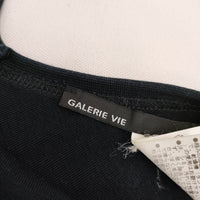 GALERIE VIE コットン フランス製 タンクトップ ノースリーブ ニット ネイビー レディース ギャルリーヴィー【中古】5-0617S△