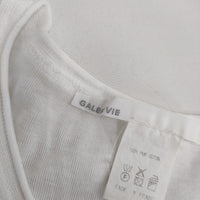 GALERIE VIE コットン フランス製 半袖 丸胴 ニット ホワイト レディース ギャルリーヴィー【中古】5-0617S△