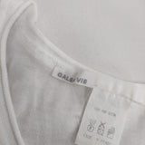 GALERIE VIE コットン フランス製 半袖 丸胴 ニット ホワイト レディース ギャルリーヴィー【中古】5-0617S△