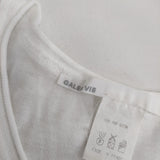 GALERIE VIE コットン フランス製 半袖 丸胴 ニット ホワイト レディース ギャルリーヴィー【中古】5-0617S△