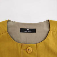 Paul Smith PS ノーカラー 羽織り ワンピースコート サイズ38 コート マスタード レディース ポール・スミス【中古】5-0805M♪