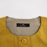 Paul Smith PS ノーカラー 羽織り ワンピースコート サイズ38 コート マスタード レディース ポール・スミス【中古】5-0805M♪