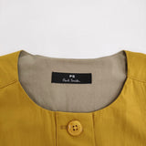 Paul Smith PS ノーカラー 羽織り ワンピースコート サイズ38 コート マスタード レディース ポール・スミス【中古】5-0805M♪