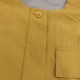 Paul Smith PS ノーカラー 羽織り ワンピースコート サイズ38 コート マスタード レディース ポール・スミス【中古】5-0805M♪