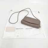 IACUCCI アバ ウォレットショルダー レザー ショルダーバッグ グレージュ レディース イアクッチ【中古】5-0514G♪