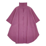 me ISSEY MIYAKE プリーツシャツ MI14KJ924 チュニック スタンドカラー 半袖シャツ ピンク レディース ミー イッセイミヤケ【中古】5-0514S♪