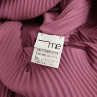 me ISSEY MIYAKE プリーツシャツ MI14KJ924 チュニック スタンドカラー 半袖シャツ ピンク レディース ミー イッセイミヤケ【中古】5-0514S♪