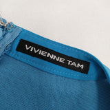 VIVIENNE TAM パワーネット チュール フレア 016-240817 ノースリーブ ワンピース ライトブルー レディース ヴィヴィアンタム【中古】5-0617S△