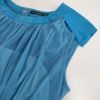 VIVIENNE TAM パワーネット チュール フレア 016-240817 ノースリーブ ワンピース ライトブルー レディース ヴィヴィアンタム【中古】5-0617S△