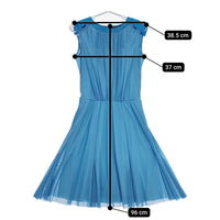 VIVIENNE TAM パワーネット チュール フレア 016-240817 ノースリーブ ワンピース ライトブルー レディース ヴィヴィアンタム【中古】5-0617S△