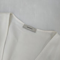 AMOMENTO プリーツ カシュクールドレス AM19FW02DR ワンピース ホワイト レディース アモーメント【中古】5-0901M∞