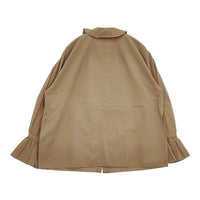 MANOF フリルスリーブ 83122-4022 FRILL NECK CANDY SHIRT 比翼ボタン ブラウス シャツ ベージュ レディース マノフ【中古】5-0901M∞