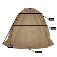 MANOF フリルスリーブ 83122-4022 FRILL NECK CANDY SHIRT 比翼ボタン ブラウス シャツ ベージュ レディース マノフ【中古】5-0901M∞