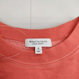 BEAUTY&YOUTH UNITED ARROWS ガーメントダイ ワイド スウェット 定価11000円 1212-180-5988 裏毛 スウェット オレンジ メンズ ビューティアンドユース【中古】5-0823T∞