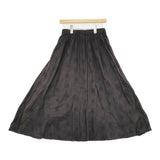 かぐれ コットン 刺繍 インド製 ギャザー ロングスカート ブラック レディース かぐれ【中古】5-0805M♪