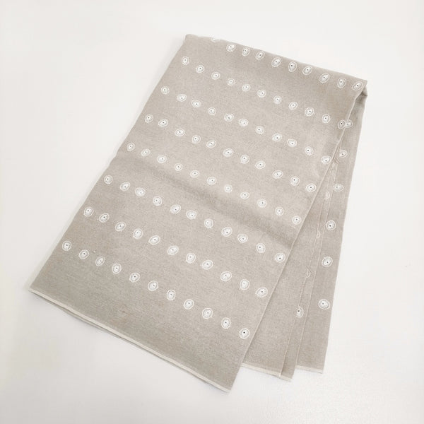 mina perhonen shell 90cm×105cm 希少 刺繍 ファブリック 生地 ベージュ ホワイト レディース ミナペルホネン【中古】5-0514G♪