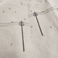 mina perhonen yuki-no-hi 200cm×90cm 希少 刺繍 ファブリック 生地 ベージュ グレー レディース ミナペルホネン【中古】5-0514G♪