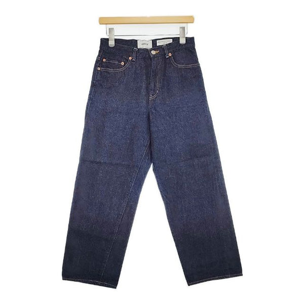 YAECA 11-13W DENIM PANTS WIDE STRAIGHT ワイドストレート デニムパンツ ネイビー レディース ヤエカ【中古】5-0901G∞