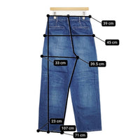 veritecoeur デニムタックパンツ 定価30800円 ST-158 コットン サイズ2 デニムパンツ ブルー レディース ヴェリテクール【中古】5-0901G∞