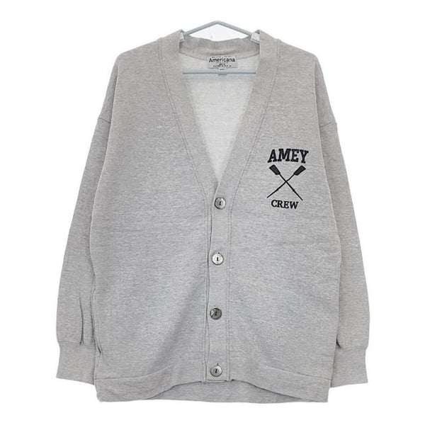AMERICANA スウェット スクール カーディガン AMEY 定価18700円 カーディガン グレー レディース アメリカーナ【中古】5-0726M∞