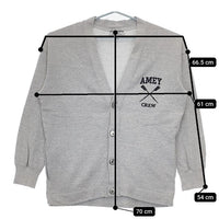 AMERICANA スウェット スクール カーディガン AMEY 定価18700円 カーディガン グレー レディース アメリカーナ【中古】5-0726M∞