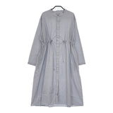 GYMPHLEX 1906 Gymphlex SPORT WEAR バンドカラーシャツワンピース 定価23100円 ワンピース ブルー レディース ジムフレックス【中古】5-0726M∞