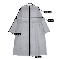GYMPHLEX 1906 Gymphlex SPORT WEAR バンドカラーシャツワンピース 定価23100円 ワンピース ブルー レディース ジムフレックス【中古】5-0726M∞